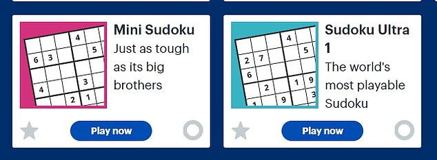 Players can choose from thousands of puzzles via the archive on DailyMail.com's new puzzles page that goes back months