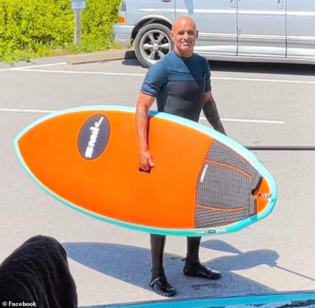 Ray Trautz (pictured) and his cousin Pete Emond were surfing at Coast Guard Beach on Saturday when Trautz spotted the great white.