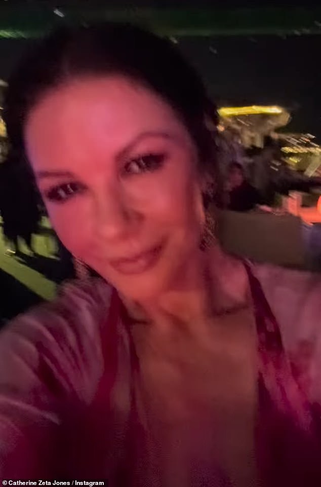 Catherine Zeta-Jones, 54, enjoyed a night out with husband Michael Douglas, 79, as the couple danced up a storm on Instagram on Wednesday during a night out in India