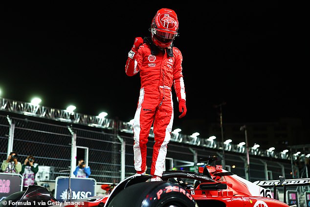 Charles Leclerc takes historic pole position at Las Vegas GP