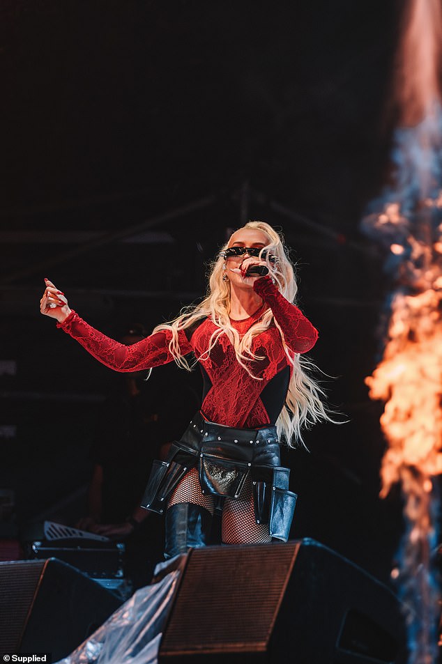 The American pop star played her first concert Down Under in 15 years on Saturday, performing at the government-sponsored music festival Always Live at Melbourne's Flemington Racecourse.