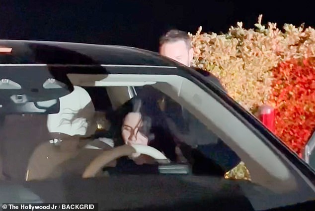 Sad: Courteney Cox has been seen for the first time since the tragic death of her Friends co-star Matthew Perry at the age of 54, when initial toxicology tests showed he had no fentanyl or meth in his system