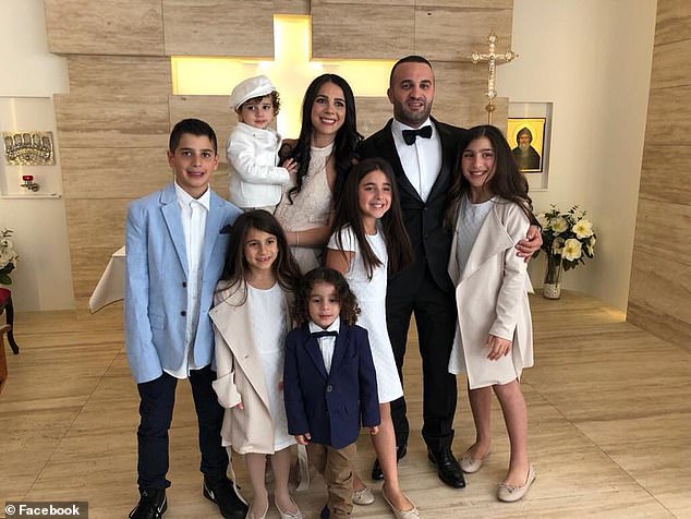 Danny and Leila Abdallah's children Antony, (far left) Angelina, 12, (far right) Sienna, eight, (middle left) and their niece Veronique Sakr, 11, walked on a footpath to buy ice cream at Oatlands, in Sydney's west when they were struck and killed by a car on February 1, 2020