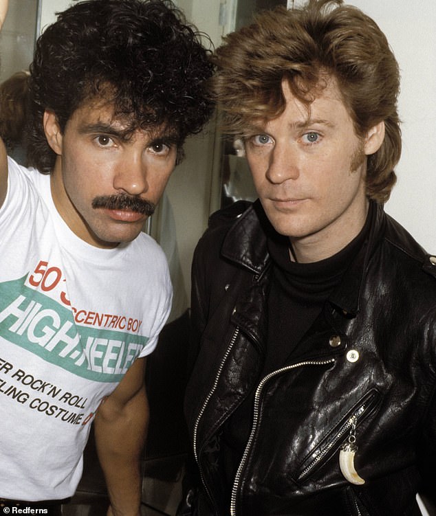 Lawsuit: Daryl Hall (right) has filed a lawsuit against his Hall & Oates bandmate John Oates (left);  seen in 1980