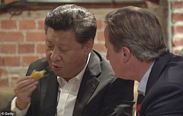 David Cameron treats Xi Jinping to Fish and Chips, October 22, 2015 in Princes Risborough