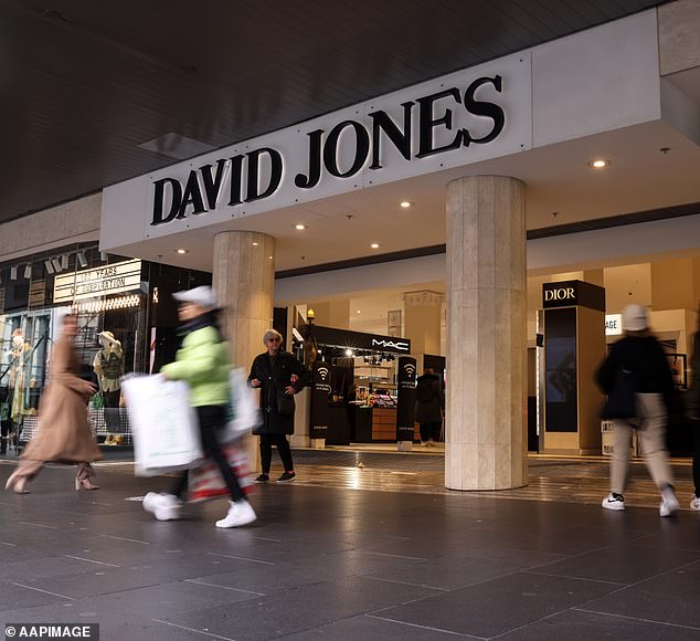 The David Jones store in Melbourne's Eastland Shopping Center is closing