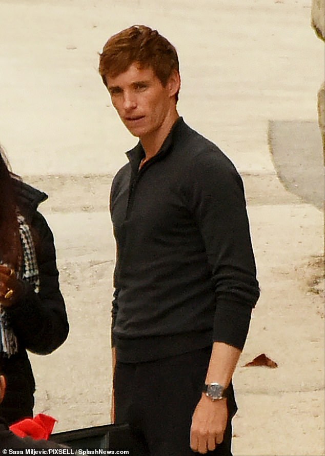 Action!  Eddie Redmayne, 41, made his first appearance on the set of Sky's new TV film adaptation of The Day of The Jackal in Croatia on Monday