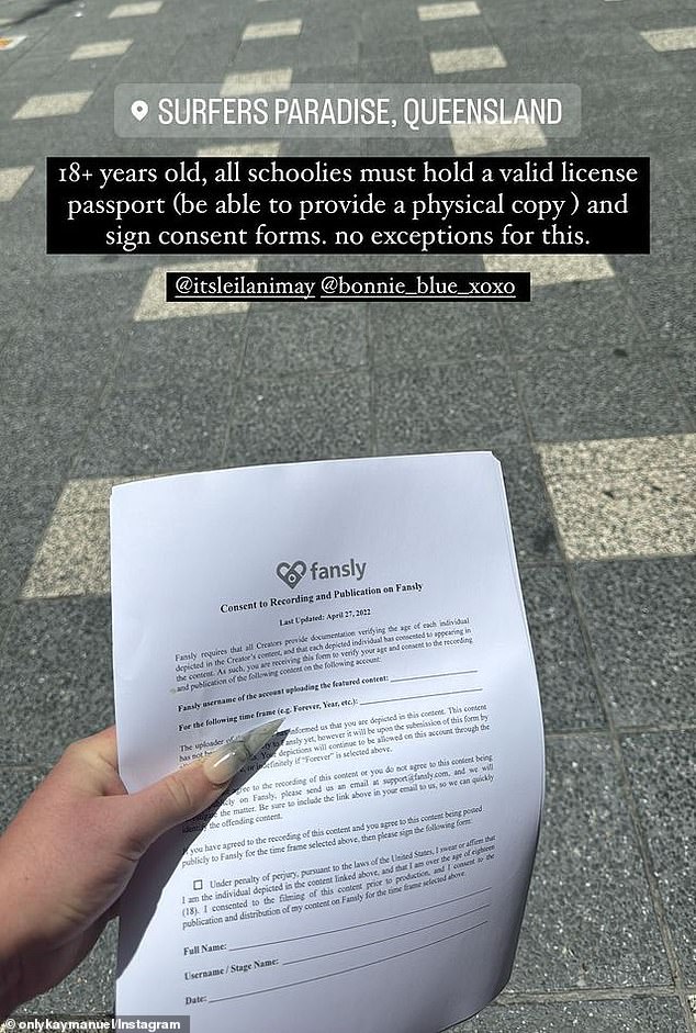 To ensure everything is safe, legal and professional, the bawdy girls check the IDs of all participants and have them sign extensive consent forms.