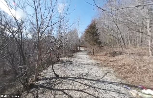 The trail in Delphi, Indiana, where Abby Williams, 13, and Libby German, 14, were murdered on February 13, 2017