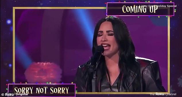 Bringing the hits: Demi sang her own tune 'Sorry Not Sorry' from 2017