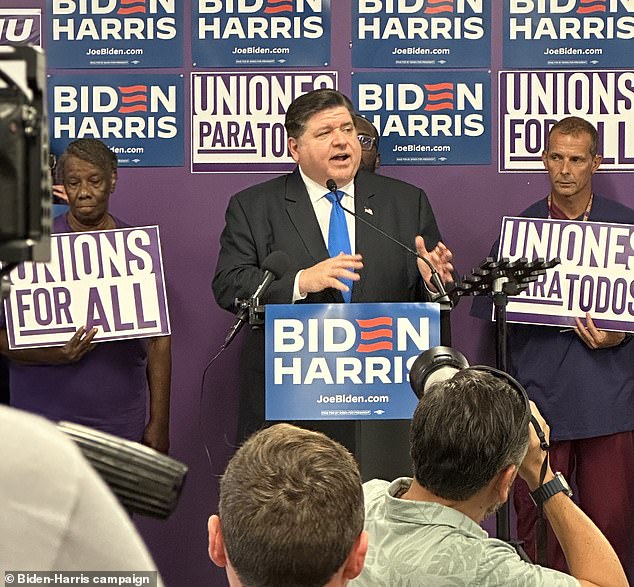 Illinois Democratic Governor JB Pritzker took aim at 2024 Republican candidates, disguising the same 'extreme MAGA agenda' behind various appearances and sales tactics