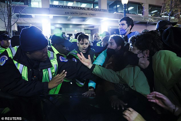 A Democrat within the DNC said Wednesday during violent pro-Palestinian protests outside its headquarters that they were more concerned about their safety at that moment than they were on Jan. 6, during the riot at the Capitol.