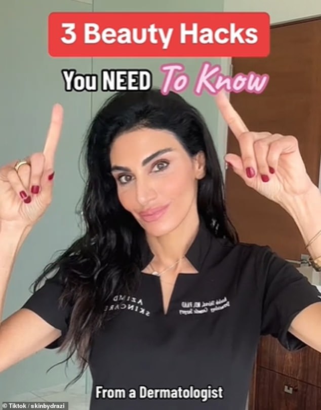 Dr.  Azadeh Shirazi took to TikTok this week to share seven beauty hacks you need to know, including one that's sure to help this winter