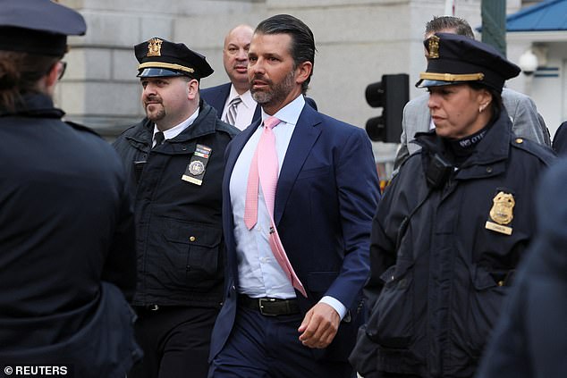 Donald Trump Jr. has arrived in New York to testify in his father's $250 million fraud trial, which could topple the family's business empire in the city