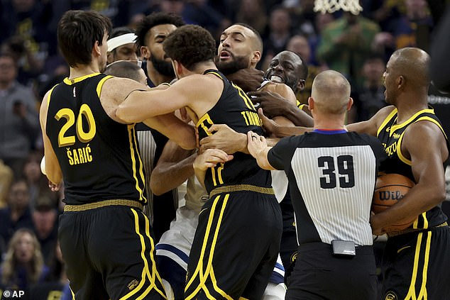 During a scuffle, Green grabbed Gobert by the neck and dragged him across the field