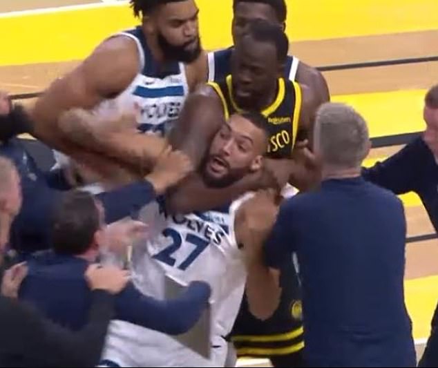 Draymond Green was ejected for deadlocking Rudy Gobert when the Timberwolves faced the Warriors