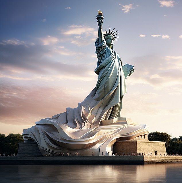 The Statue of Liberty redesigned by Frank Gehry (Rob Waugh/Midjourney)