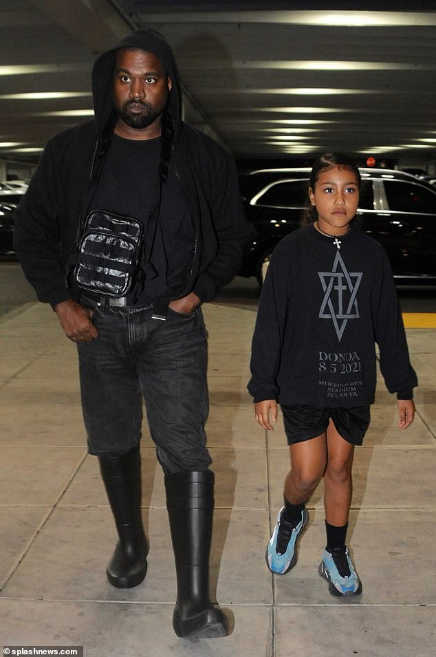 Kanye West, 46, took North, ten (seen here) to Dubai and Saudi Arabia after hearing she cried to her mum Kim Kardashian, 43, because she wanted to live with her dad