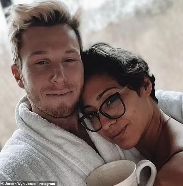 Dispute: Karen Hauer's estranged husband Jordan Wyn-Jones has insisted his engagement ring was left to him by his mother after she died - as his father claims he owns