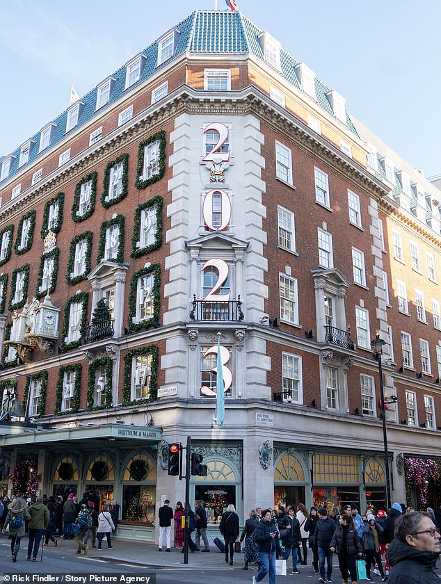 A general view of Fortnum and Mason department store on Piccadilly, London