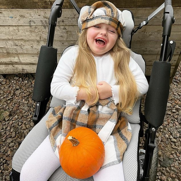 Darcy Ratchford showed no signs of the disease for the first three years of her life, but just two years later she can no longer do anything for herself