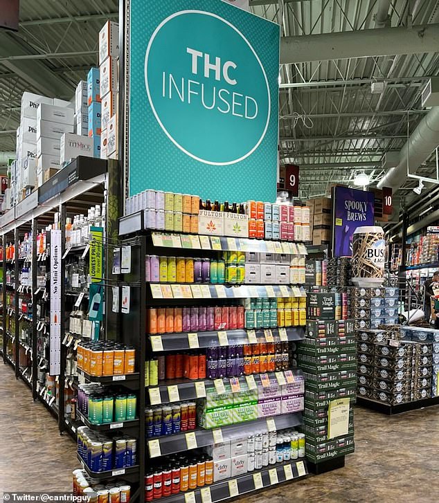 Total Wine & More has launched a line of THC-infused drinks in three stores in Minnesota (pictured), a move being celebrated by legalization advocates.