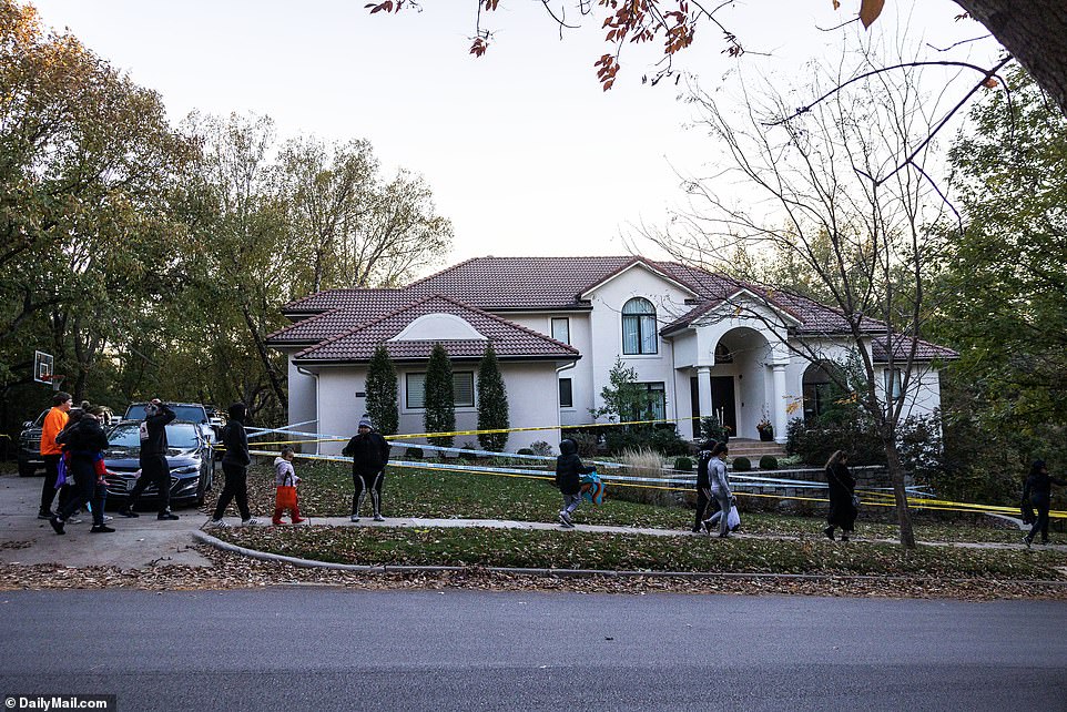 A crime scene tape was put up around Travis Kelce's house on Halloween so trick or treaters wouldn't disturb him and Taylor Swift