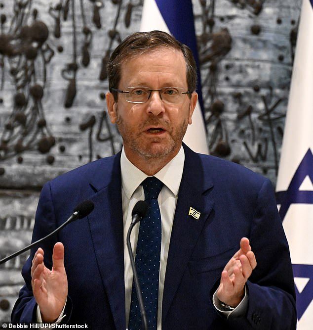 Israeli President Isaac Herzog (pictured) wrote a letter to the presidents of American universities and colleges to decry the 'evil ideologies' on campuses