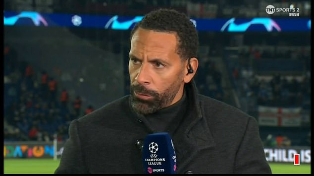 Rio Ferdinand was part of TNT Sports' coverage ahead of Newcastle's 1-1 draw against PSG