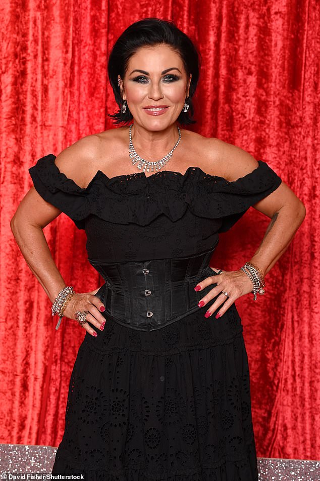 Night out: Jessie Wallace, 52, was spotted in the same VIP box as infamous road rage killer Kenneth Noye this week at an Elvis tribute concert at London's O2 Arena