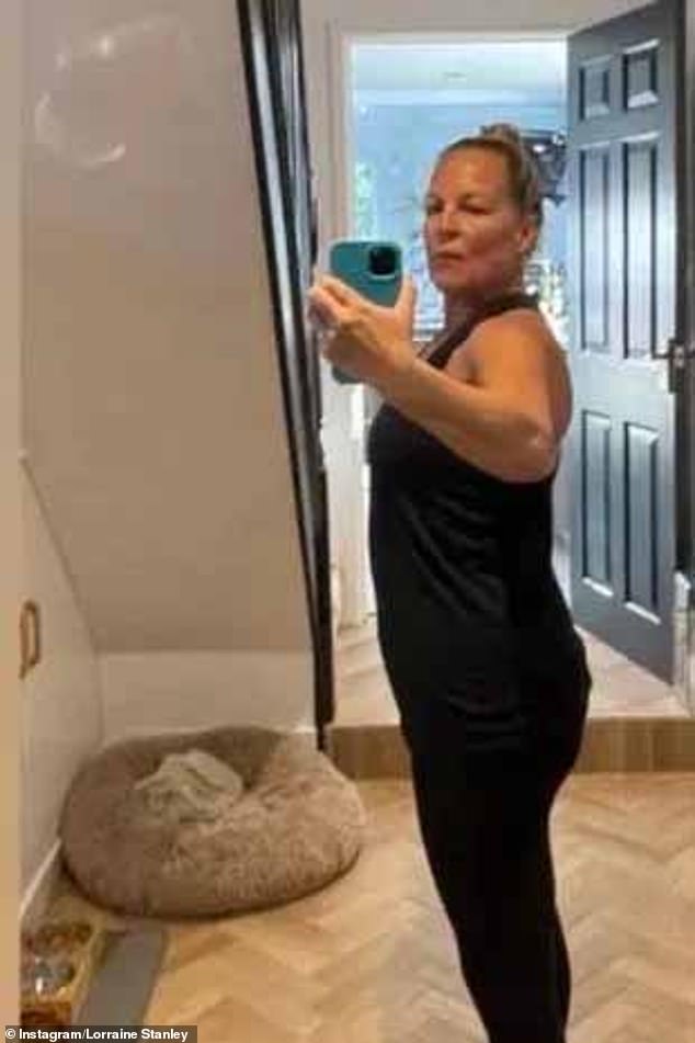 Incredible: EastEnders actress Lorraine Stanley showed off her amazing weight loss on Instagram on Monday after revealing she will be leaving the soap