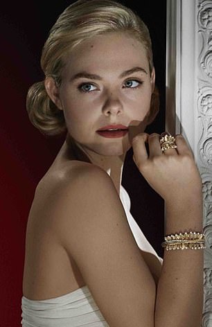 Sparkling: Actress Elle Fanning is the face of Cartier's Grain de Cafe