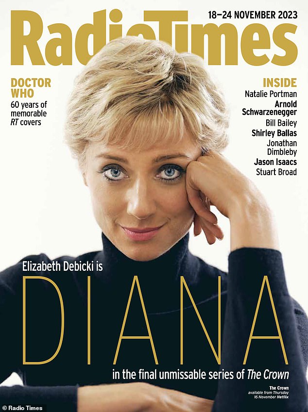 Notable: Elizabeth Debicki has taken her remarkable portrayal of Diana, Princess Of Wales to the next level by recreating her iconic Vogue cover for the Radio Times