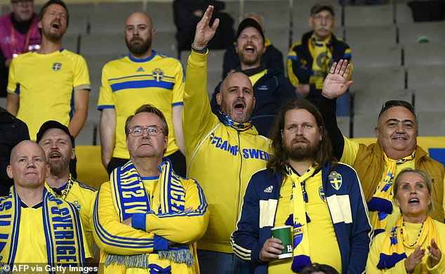 Many Swedish fans still made the trip to Azerbaijan despite the unsettling nature of their recent qualifying match in Brussels