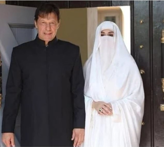 Former Prime Minister of Pakistan and cricket star Imran Khan and his wife Bushra Bedi