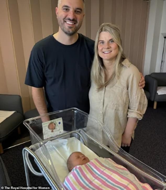 Last week, Leanna Loutas, along with partner Theo, welcomed their daughter Bonnie Mable, the first baby conceived in Australia through CAPA-IVM.  After two years of struggling to conceive, including a round of IVF, the couple was offered the procedure.  In the photo: Leanna, Theo and Bonnie