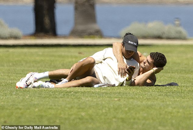 The sports couple made their romance public in Perth on Wednesday