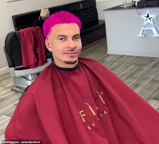 Dele Alli's hairdresser revealed the Everton player's stunning pink haircut of the summer