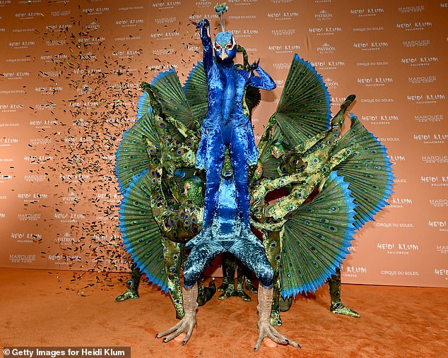 Hand over the crown?  Fans are joking that Janelle Monáe staged the costume of the Queen of Halloween, Heidi Klum - Heidi pictured Tuesday night