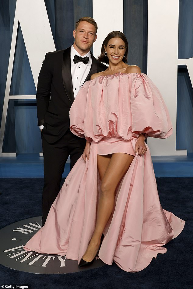 McCaffrey and Culpo attend the 2022 Vanity Fair Oscar Party in Beverly Hills, California