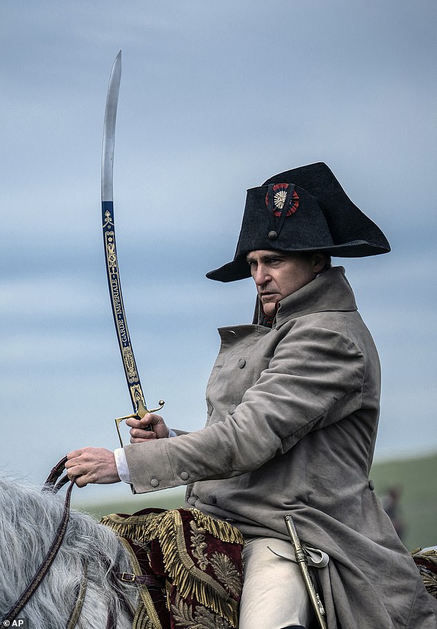 Despite largely positive reviews in Britain and the US, Ridley Scott's film about Napoleon is already making waves before its release.  Pictured: Joaquin Phoenix in the film