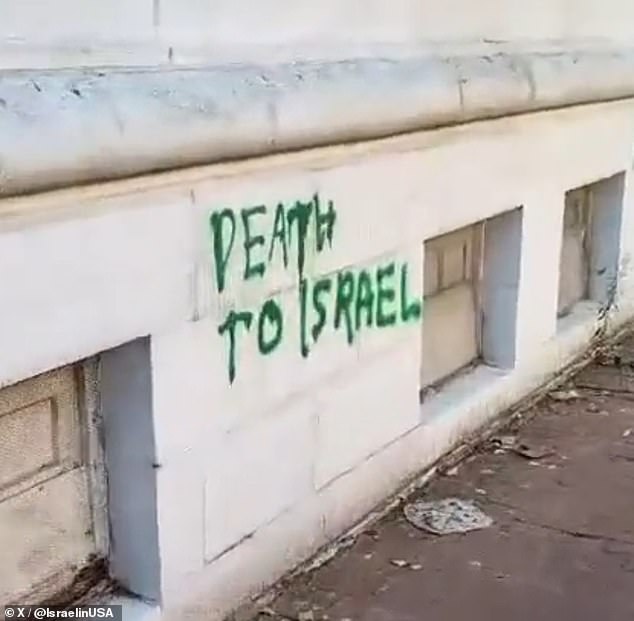 Anti-Semitic graffiti reading 