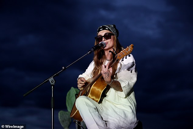 G Flip, 30, (pictured) gave a breathtaking performance as they took to the stage at the Crown Sydney on Thursday evening