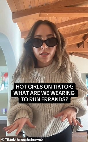 In the viral clip, TikTok user Hannah Brown asked viewers what they wore to run errands, to which many responded that she should wear 