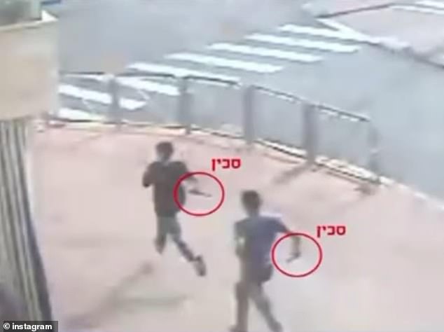 Disturbing footage released by police at the time shows then-13-year-old Ahmed with a knife and his cousin, Hassan Manasra, 15, chasing Israelis in the streets as the innocent civilians run away