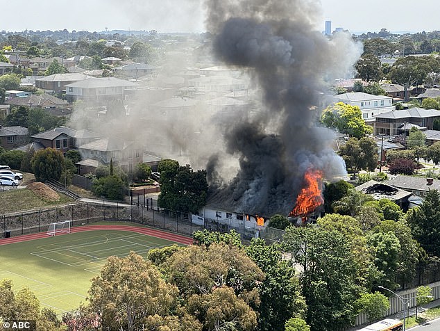 For the second time this year, a massive fire has broken out at a house on Blair Street in Melbourne's Glen Waverly Subrub