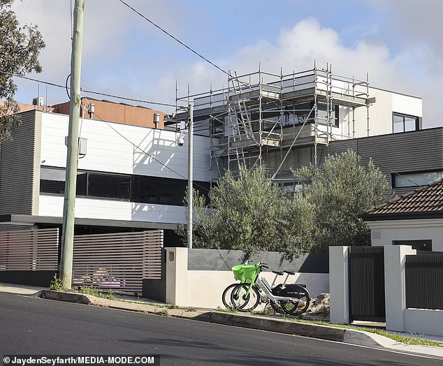 Guy Sebastian is getting more work done on his controversial concrete Maroubra mansion, which was at the center of an epic neighborhood feud earlier this year