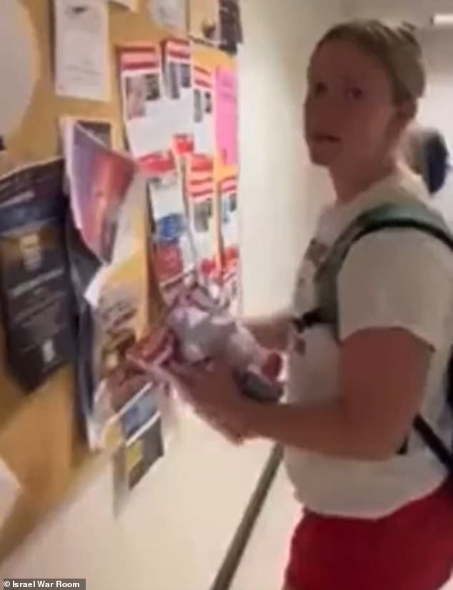 The University of Southern California student looks at the camera when asked why she committed such a heinous act