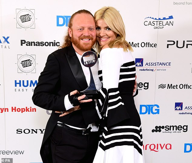 Close friends: Leigh Francis revealed Holly Willoughby is still 'not in a good place' after terrifying kidnapping plot (pictured together in 2017)