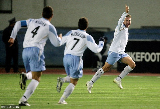 Talay represented Sydney FC as a player from 2005 to 2008 (pictured right, celebrating a goal in the 2007 AFC Champions League)